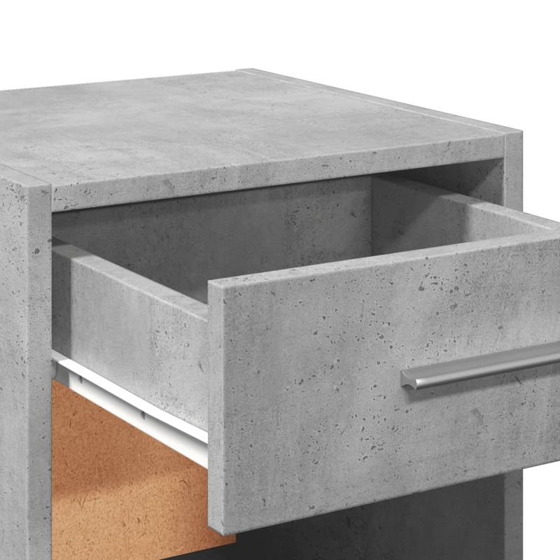 Casa si Gradina - Mobilier - Comode si corpuri - Noptiere - Noptiere, 2 buc., gri beton, 35x34x65 cm, lemn prelucrat - Infinity.ro