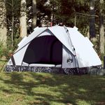Sport si Outdoor - Camping - Corturi camping - Cort de camping 3 persoane, alb opac, setare rapida, tesatura - Infinity.ro