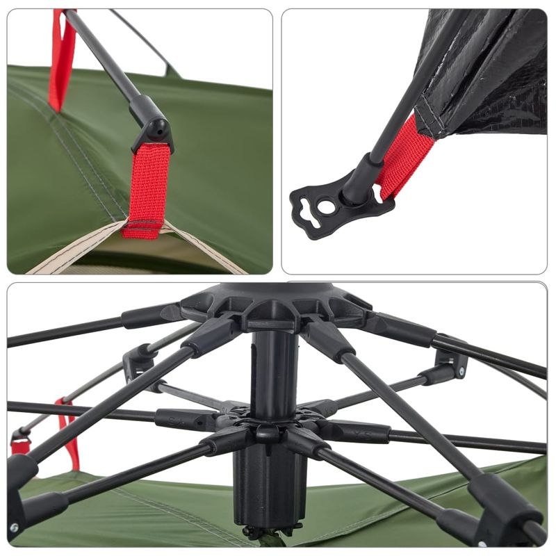 Sport si Outdoor - Camping - Corturi camping - Cort de camping cupola 2 persoane, setare rapida, verde - Infinity.ro