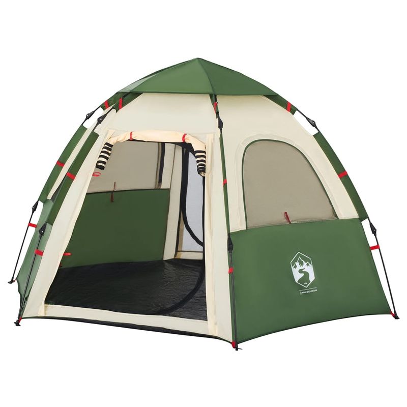 Sport si Outdoor - Camping - Corturi camping - Cort de familie pentru 4 persoane verde setare rapida - Infinity.ro
