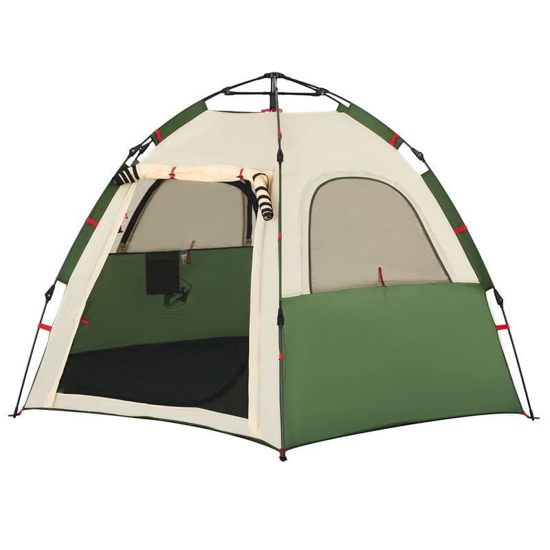 Sport si Outdoor - Camping - Corturi camping - Cort de familie pentru 4 persoane verde setare rapida - Infinity.ro