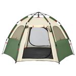 Sport si Outdoor - Camping - Corturi camping - Cort de familie pentru 4 persoane verde setare rapida - Infinity.ro