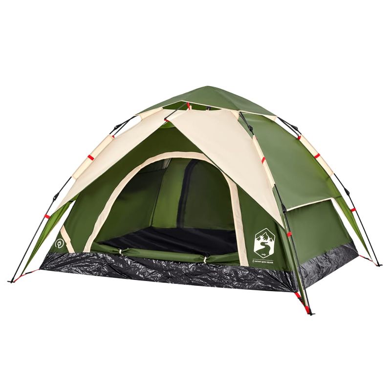 Sport si Outdoor - Camping - Corturi camping - Cort de camping cupola 3 persoane, setare rapida, verde - Infinity.ro