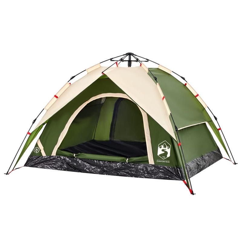 Sport si Outdoor - Camping - Corturi camping - Cort de camping cupola 3 persoane, setare rapida, verde - Infinity.ro