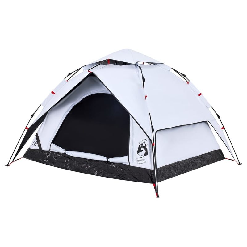 Sport si Outdoor - Camping - Corturi camping - Cort de camping 3 persoane, alb opac, setare rapida, tesatura - Infinity.ro