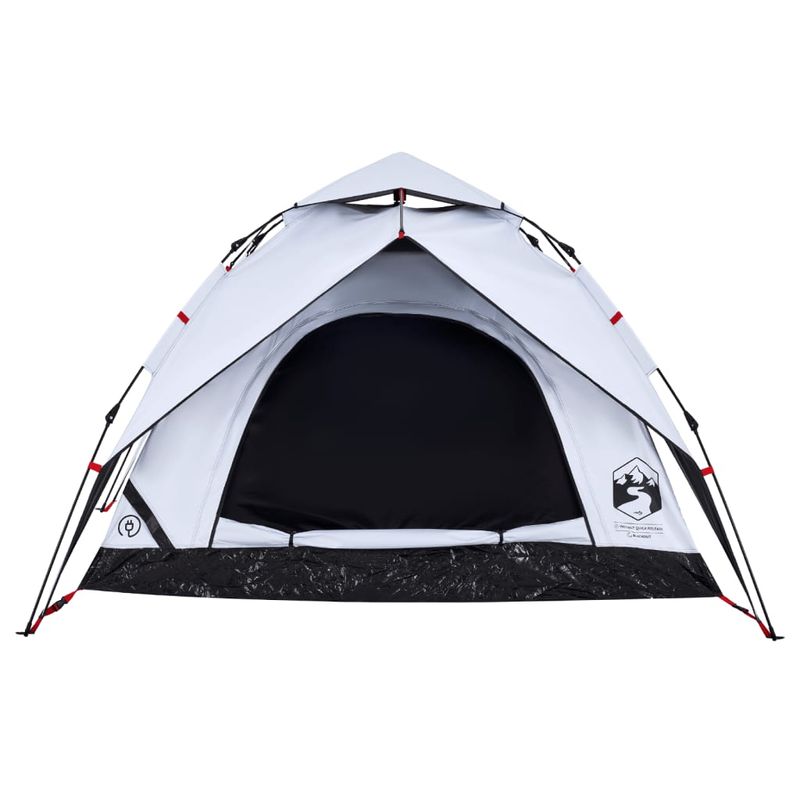 Sport si Outdoor - Camping - Corturi camping - Cort de camping 3 persoane, alb opac, setare rapida, tesatura - Infinity.ro