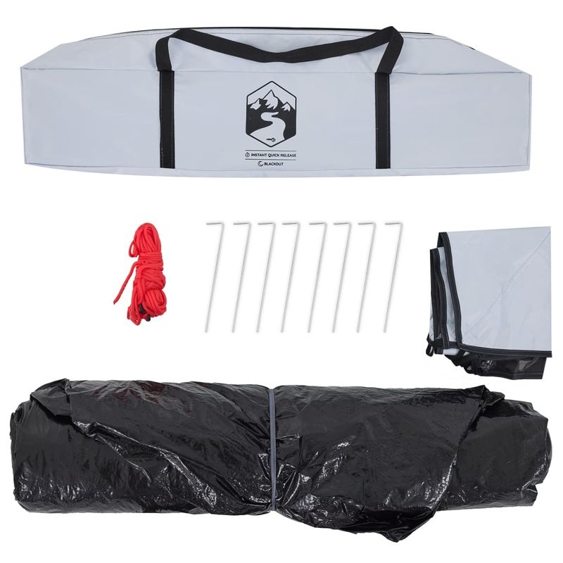 Sport si Outdoor - Camping - Corturi camping - Cort de camping 3 persoane, alb opac, setare rapida, tesatura - Infinity.ro