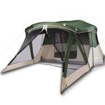 Sport si Outdoor - Camping - Corturi camping - Cort de camping cu veranda 4 persoane, verde, impermeabil - Infinity.ro