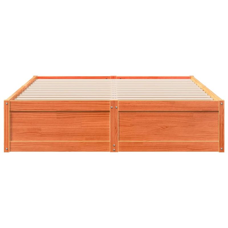 Casa si Gradina - Mobilier - Paturi si accesorii - Paturi - Cadru de pat, maro ceruit, 140x190 cm, lemn masiv de pin - Infinity.ro