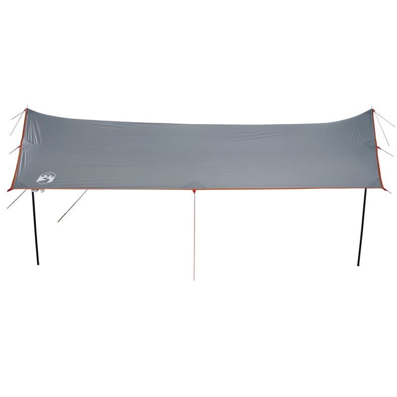 Sport si Outdoor - Camping - Copertine si adaposturi - Prelata de camping gri/portocaliu, 460x305x210 cm, impermeabila, material tafta - Infinity.ro