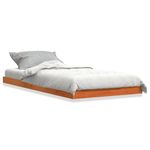 Casa si Gradina - Mobilier - Paturi si accesorii - Paturi - Cadru de pat, maro ceruit, 90x200 cm, lemn masiv de pin - Infinity.ro