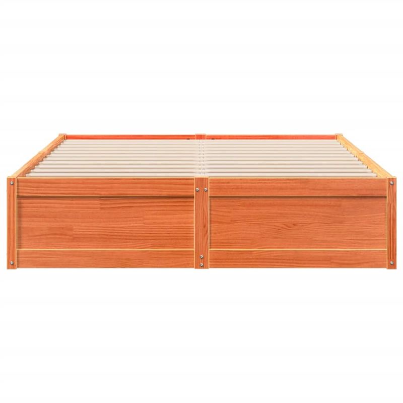 Casa si Gradina - Mobilier - Paturi si accesorii - Paturi - Cadru de pat, maro ceruit, 150x200 cm, lemn masiv de pin - Infinity.ro
