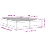 Casa si Gradina - Mobilier - Paturi si accesorii - Paturi - Cadru de pat, maro ceruit, 150x200 cm, lemn masiv de pin - Infinity.ro