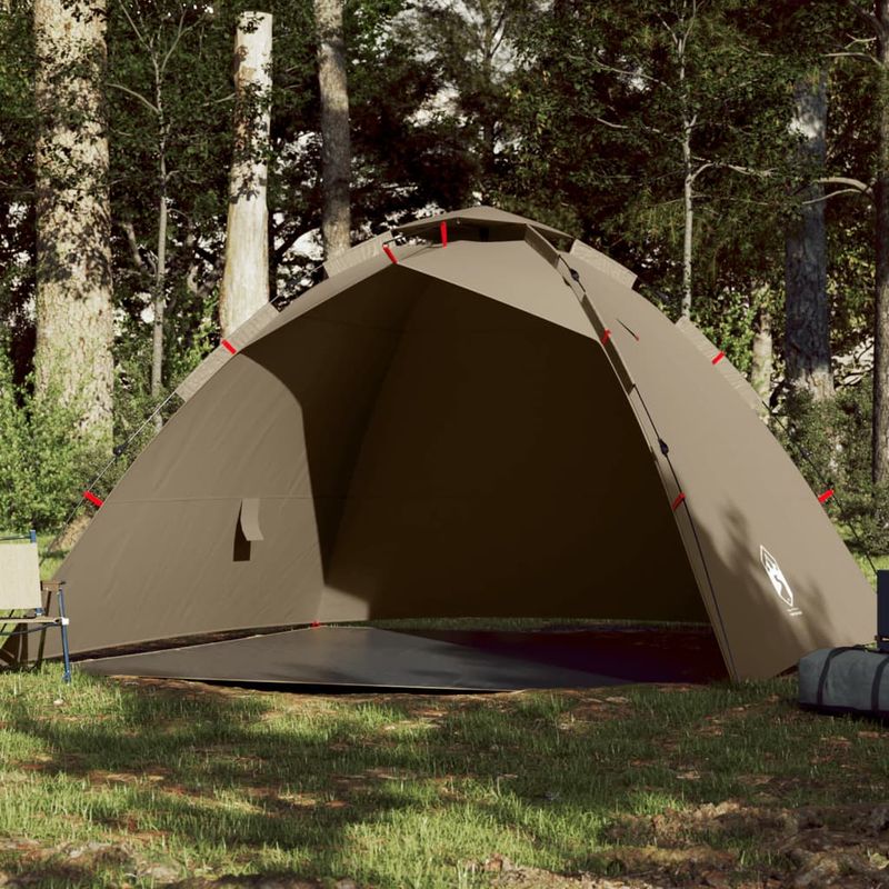 Sport si Outdoor - Camping - Corturi camping - Cort de pescuit pentru 4 persoane, maro, setare rapida - Infinity.ro
