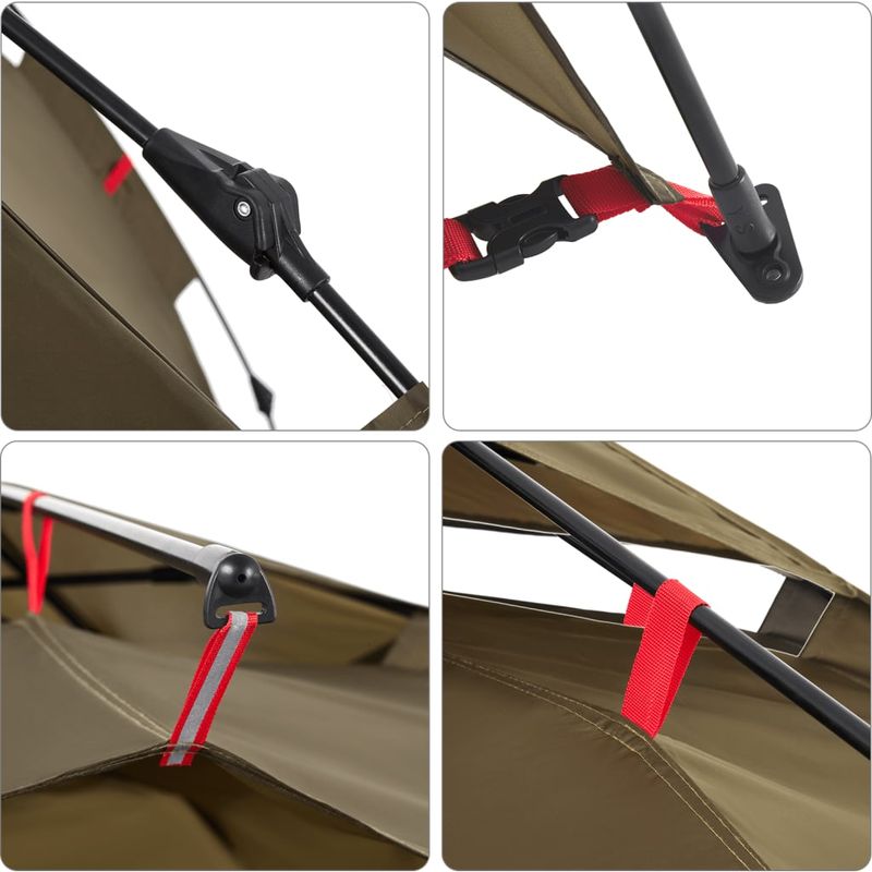 Sport si Outdoor - Camping - Corturi camping - Cort de pescuit pentru 4 persoane, maro, setare rapida - Infinity.ro