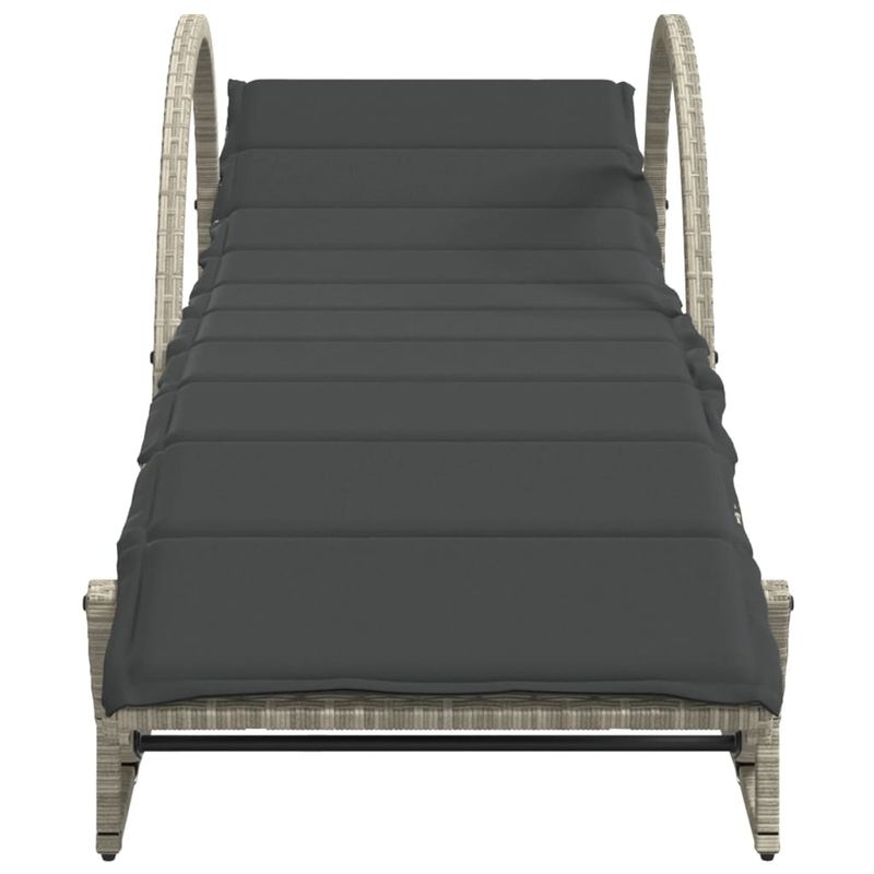 Casa si Gradina - Gradina si terasa - Mobilier exterior - Scaune si sezlonguri gradina - Sezlonguri de plaja cu perne, 2 buc., gri deschis, poliratan - Infinity.ro