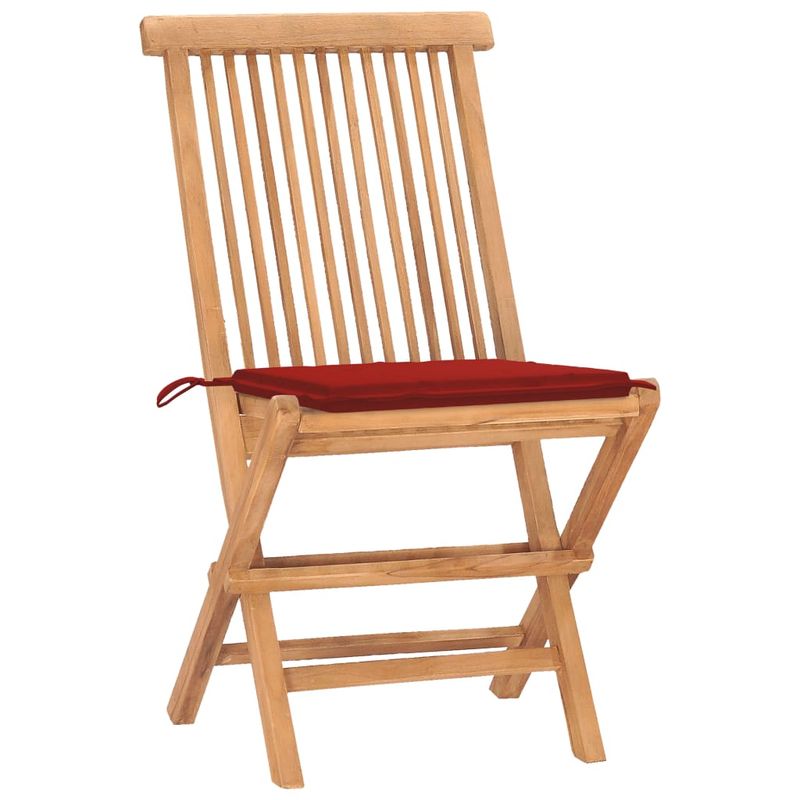 Casa si Gradina - Gradina si terasa - Mobilier exterior - Seturi mobila gradina - Set mobilier exterior pliabil cu perne, 3 piese, lemn masiv tec - Infinity.ro