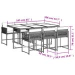 Casa si Gradina - Gradina si terasa - Mobilier exterior - Seturi mobila gradina - Set mobilier de gradina cu perne, 7 piese, negru, poliratan - Infinity.ro