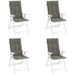 Casa si Gradina - Textile si covoare - Perne si pilote - Perne decorative - Perne scaun cu spatar inalt 4 buc. melanj gri 120x50x4cm textil, gri închis melange - Infinity.ro