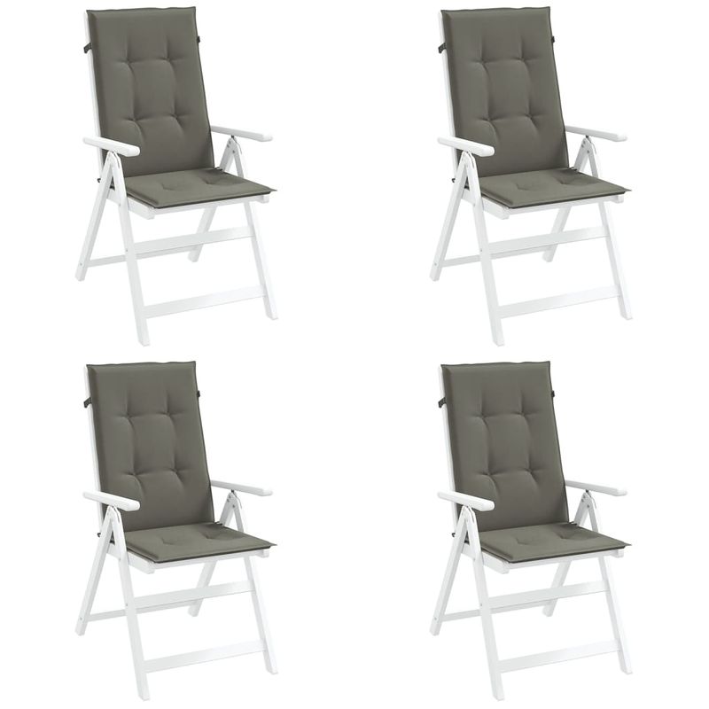 Casa si Gradina - Textile si covoare - Perne si pilote - Perne decorative - Perne scaun cu spatar inalt 4 buc. melanj gri 120x50x4cm textil, gri închis melange - Infinity.ro