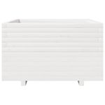 Casa si Gradina - Gradinarit si plante - Plante si ghivece - Ghivece si suporturi - Jardiniera de gradina, alb, 80x80x49,5 cm, lemn masiv de pin - Infinity.ro