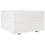 Casa si Gradina - Gradinarit si plante - Plante si ghivece - Ghivece si suporturi - Jardiniera de gradina, alb, 80x80x49,5 cm, lemn masiv de pin - Infinity.ro