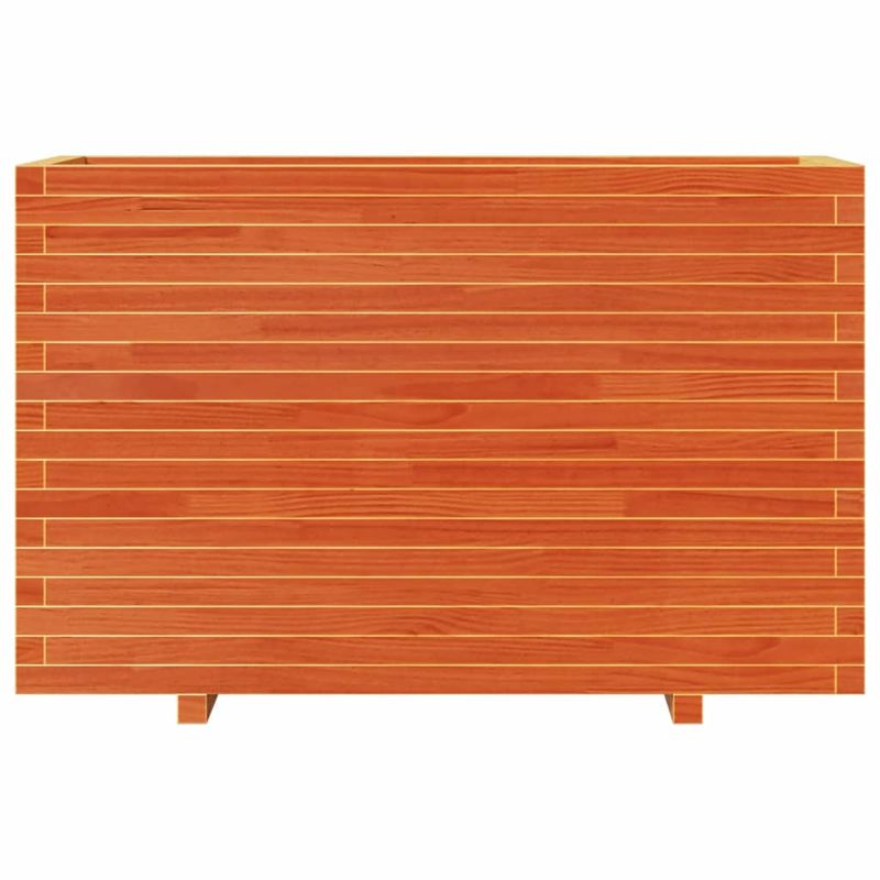 Casa si Gradina - Gradinarit si plante - Plante si ghivece - Ghivece si suporturi - Jardiniera de gradina, maro ceruit, 110x40x72cm, lemn masiv pin - Infinity.ro