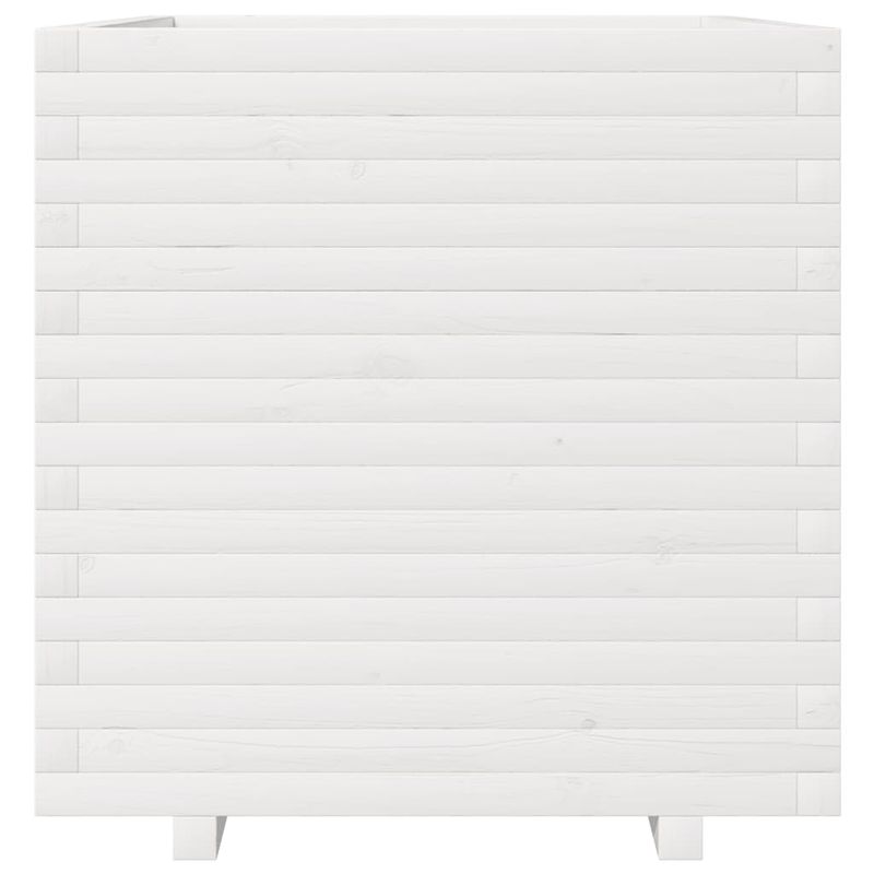 Casa si Gradina - Gradinarit si plante - Plante si ghivece - Ghivece si suporturi - Jardiniera de gradina, alb, 70x70x72,5 cm, lemn masiv de pin - Infinity.ro