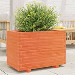 Casa si Gradina - Gradinarit si plante - Plante si ghivece - Ghivece si suporturi - Jardiniera gradina, maro ceruit, 70x40x49,5 cm, lemn masiv pin - Infinity.ro