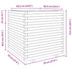 Casa si Gradina - Gradinarit si plante - Plante si ghivece - Ghivece si suporturi - Jardiniera de gradina, 70x70x72,5 cm, lemn masiv Douglas - Infinity.ro