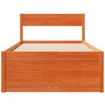 Casa si Gradina - Mobilier - Paturi si accesorii - Paturi - Cadru de pat cu tablie, maro ceruit, 100x200 cm, lemn masiv pin - Infinity.ro