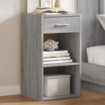 Casa si Gradina - Mobilier - Comode si corpuri - Noptiere - Noptiera, gri sonoma, 35x34x65 cm, lemn prelucrat - Infinity.ro