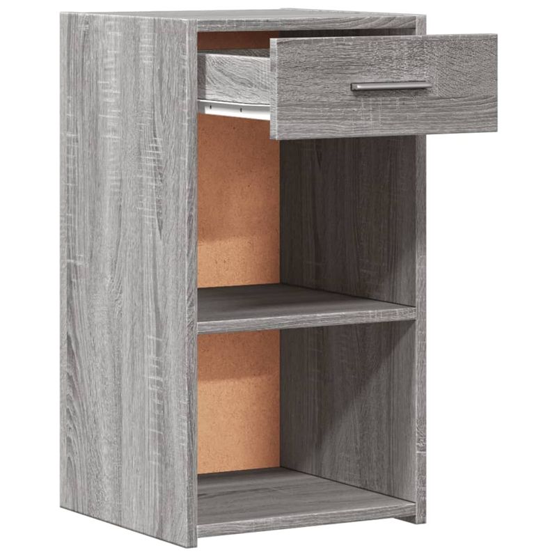 Casa si Gradina - Mobilier - Comode si corpuri - Noptiere - Noptiera, gri sonoma, 35x34x65 cm, lemn prelucrat - Infinity.ro