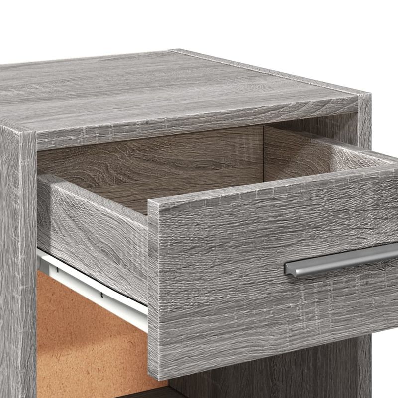 Casa si Gradina - Mobilier - Comode si corpuri - Noptiere - Noptiera, gri sonoma, 35x34x65 cm, lemn prelucrat - Infinity.ro