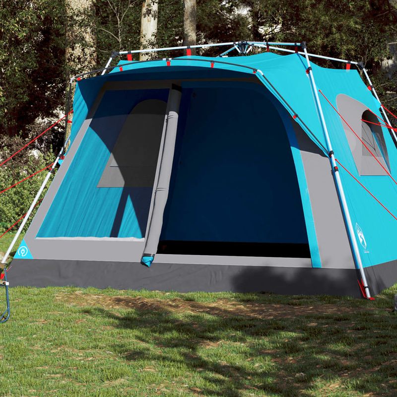 Sport si Outdoor - Camping - Corturi camping - Cort de familie 7 persoane, albastru, setare rapida - Infinity.ro