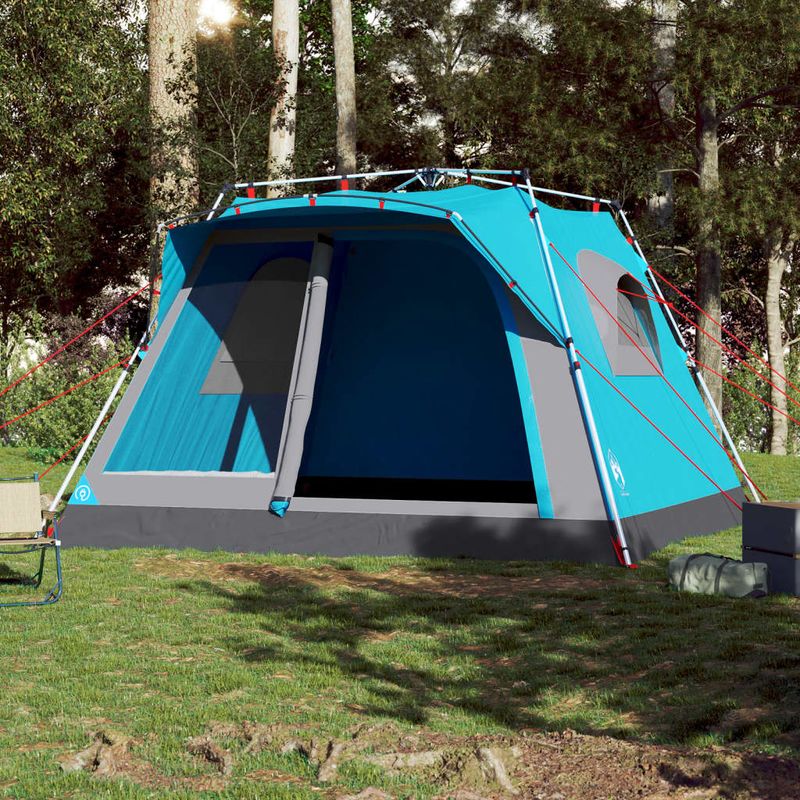 Sport si Outdoor - Camping - Corturi camping - Cort de familie 7 persoane, albastru, setare rapida - Infinity.ro