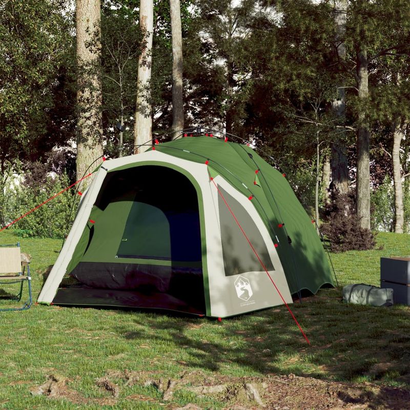 Sport si Outdoor - Camping - Corturi camping - Cort de camping cupola 3 persoane, setare rapida, verde - Infinity.ro
