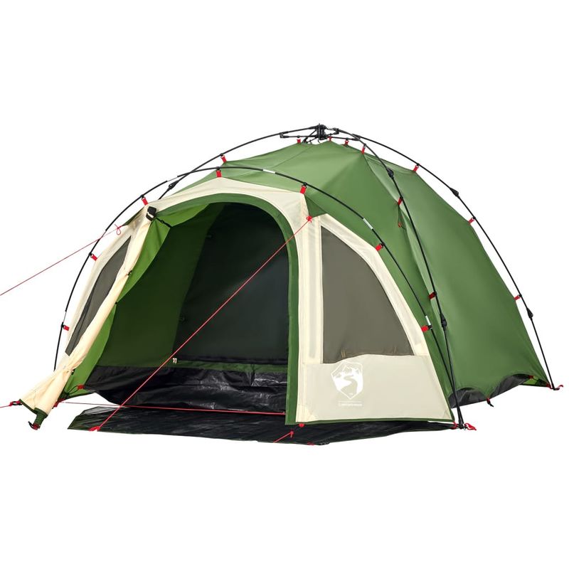 Sport si Outdoor - Camping - Corturi camping - Cort de camping cupola 3 persoane, setare rapida, verde - Infinity.ro