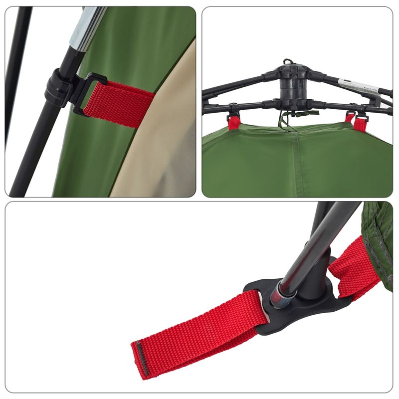 Sport si Outdoor - Camping - Corturi camping - Cort de camping cupola 3 persoane, setare rapida, verde - Infinity.ro