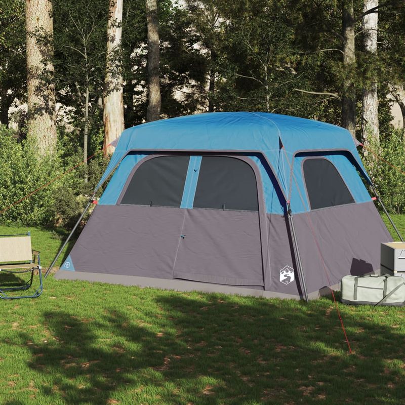 Sport si Outdoor - Camping - Corturi camping - Cort de familie pentru 6 persoane, albastru, impermeabil - Infinity.ro