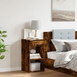 Casa si Gradina - Mobilier - Comode si corpuri - Noptiere - Noptiera, stejar fumuriu, 35x34x65 cm, lemn prelucrat - Infinity.ro