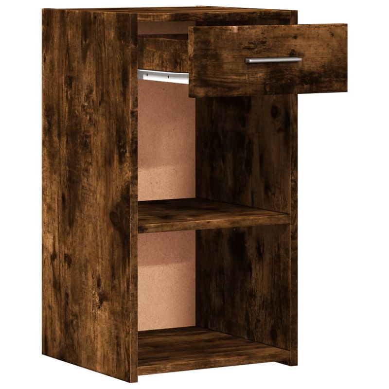 Casa si Gradina - Mobilier - Comode si corpuri - Noptiere - Noptiera, stejar fumuriu, 35x34x65 cm, lemn prelucrat - Infinity.ro