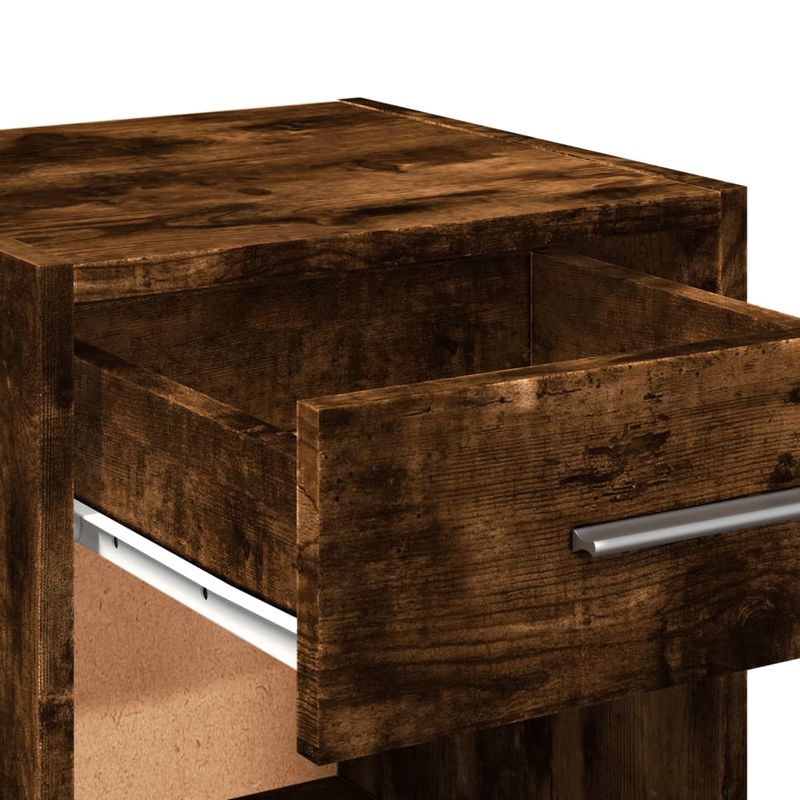 Casa si Gradina - Mobilier - Comode si corpuri - Noptiere - Noptiera, stejar fumuriu, 35x34x65 cm, lemn prelucrat - Infinity.ro