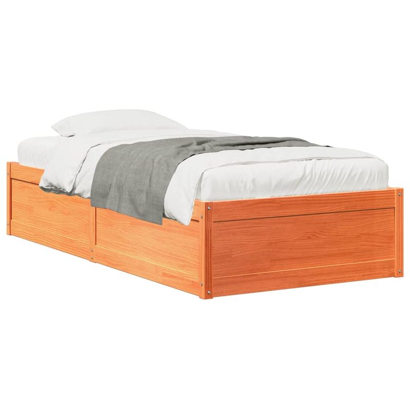 Casa si Gradina - Mobilier - Paturi si accesorii - Paturi - Pat de zi, maro ceruit, 75x190 cm, lemn masiv de pin - Infinity.ro