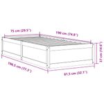 Casa si Gradina - Mobilier - Paturi si accesorii - Paturi - Pat de zi, maro ceruit, 75x190 cm, lemn masiv de pin - Infinity.ro
