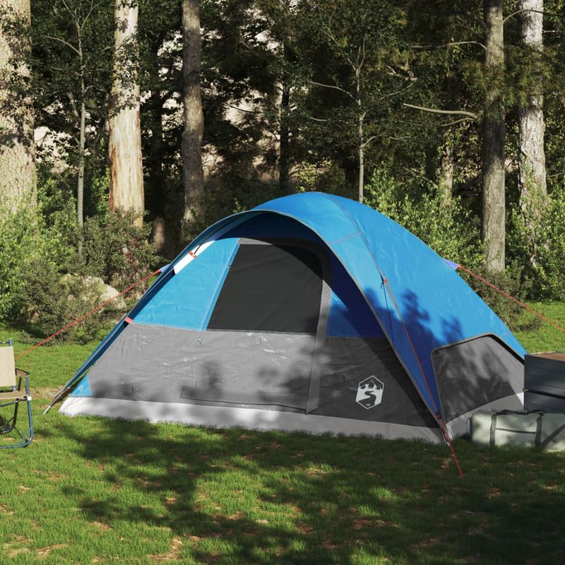 Sport si Outdoor - Camping - Corturi camping - Cort de familie cupola, 6 persoane, albastru, impermeabil - Infinity.ro