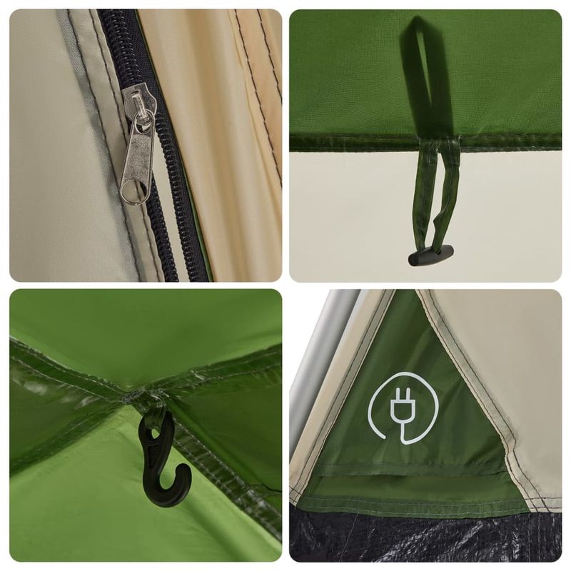 Sport si Outdoor - Camping - Corturi camping - Cort de familie cupola, 8 persoane, setare rapida, verde - Infinity.ro