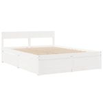 Casa si Gradina - Mobilier - Paturi si accesorii - Paturi - Cadru de pat cu sertare, alb, 150x200 cm, lemn masiv pin - Infinity.ro