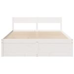Casa si Gradina - Mobilier - Paturi si accesorii - Paturi - Cadru de pat cu sertare, alb, 150x200 cm, lemn masiv pin - Infinity.ro