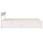 Casa si Gradina - Mobilier - Paturi si accesorii - Paturi - Cadru de pat cu sertare, alb, 150x200 cm, lemn masiv pin - Infinity.ro